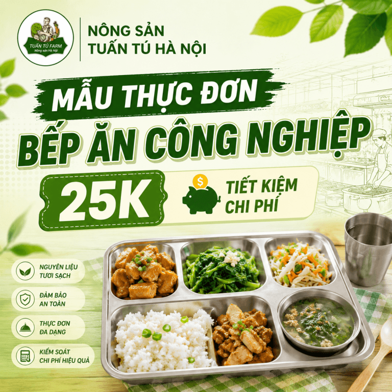Mẫu Thực Đơn Bếp Ăn Công Nghiệp 25K Tiết Kiệm Chi Phí