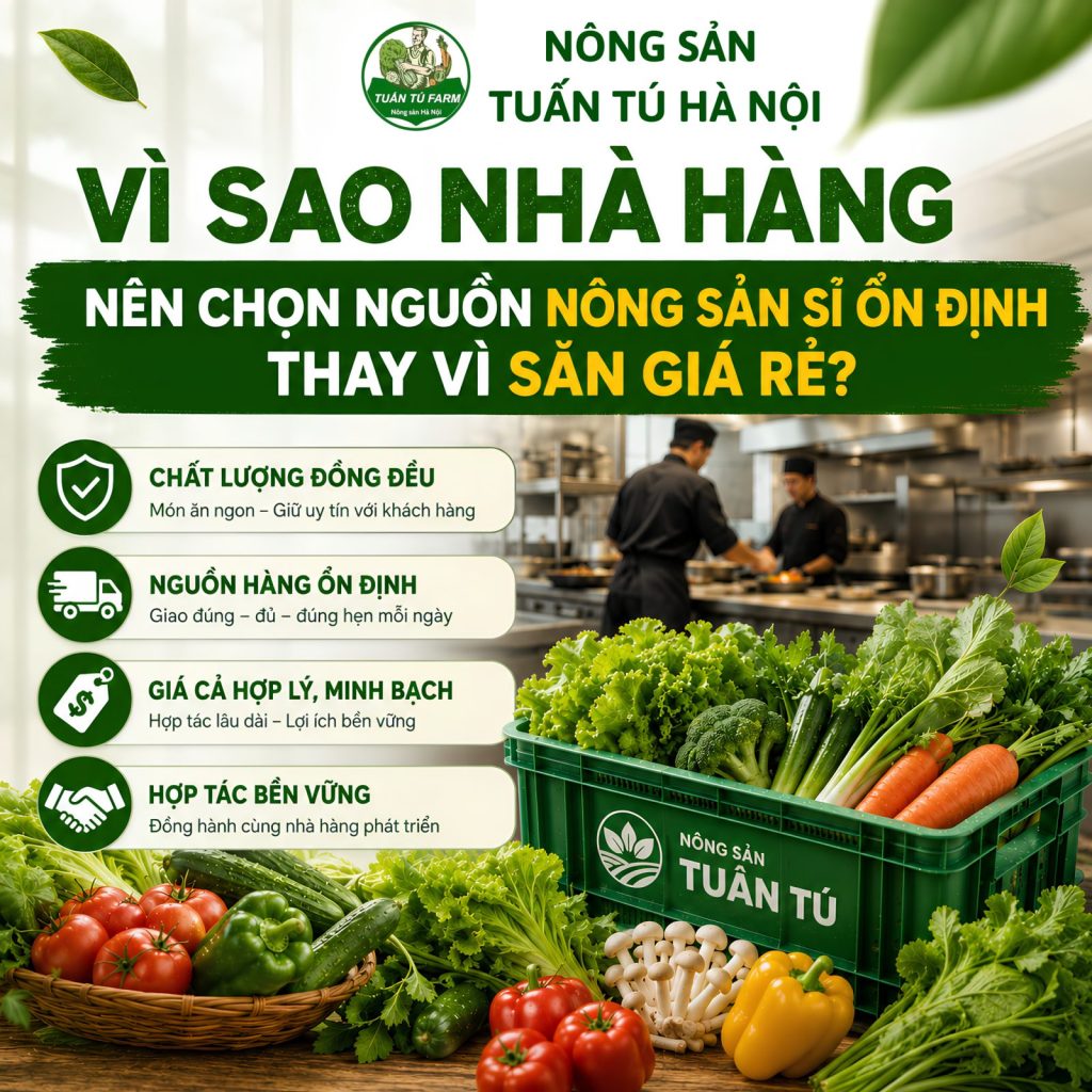 Vì Sao Nhà Hàng Nên Chọn Nguồn Nông Sản Ổn Định Thay Vì Săn Giá Rẻ?