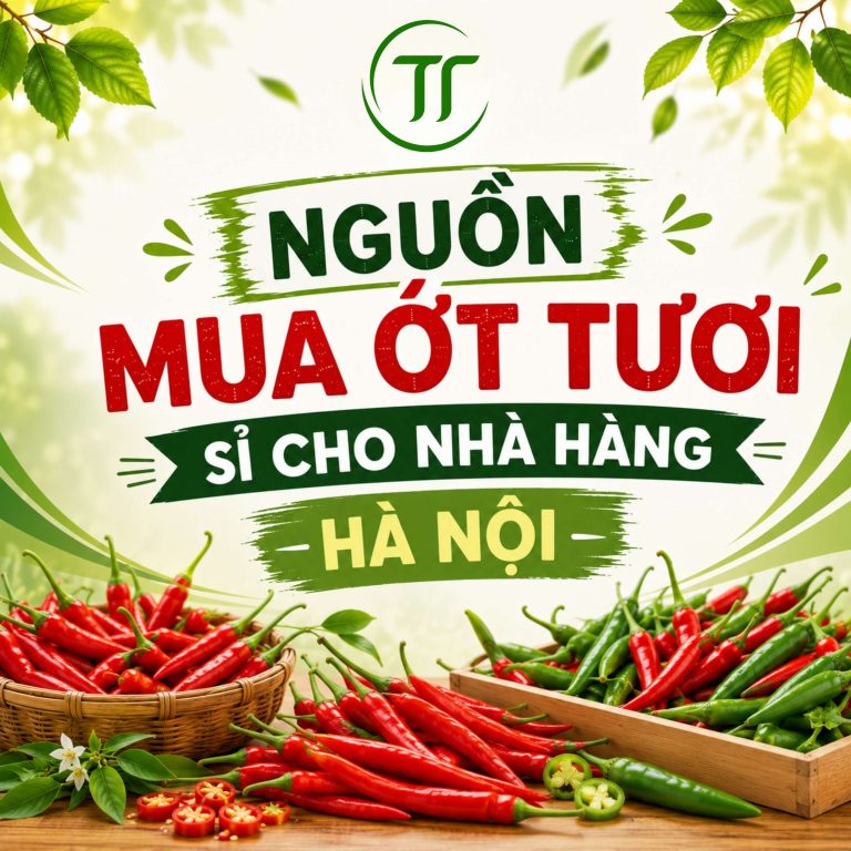 Nguồn Mua Ớt Tươi Sỉ Cho Nhà Hàng Hà Nội – Giao Sáng, Có VAT, Hàng Ổn Định